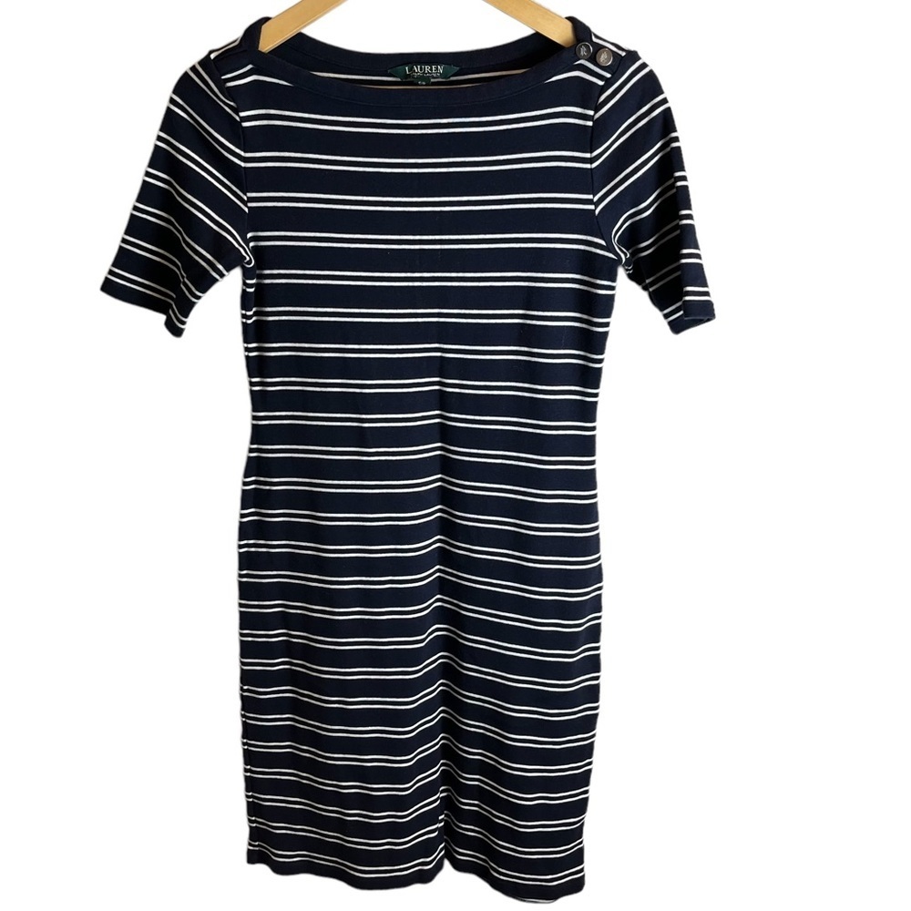 Lauren Ralph Lauren stripe jersey dress size‎ S/P